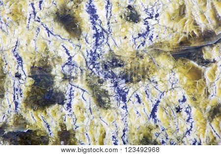 green and blue serpentinite texture macro photo