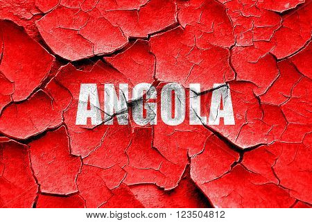Grunge cracked Greetings from angola card with some soft highlights