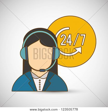 Customer service concept with icon design, vector illustration 10 eps graphic.