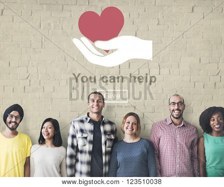 You Can Help Give Welfare Donate Concept