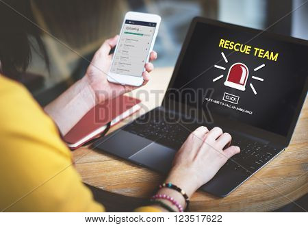 Rescue Team Paramedic Support Help Emergency Concept