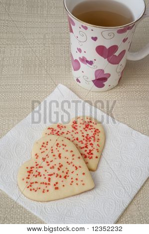 Heart Cookies And Tea