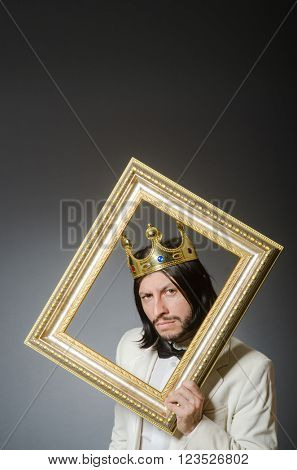 Young king businessman in royal concept