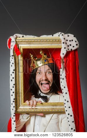 Young king businessman in royal concept