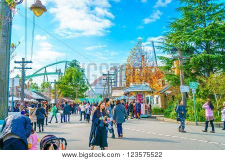 OSAKA, JAPAN - December 1, 2015: Universal Studios Japan (USJ). According to 2014 Theme Index Global Attraction Attendance Report, USJ is ranked fifth among the top 25 amusement parks worldwide.