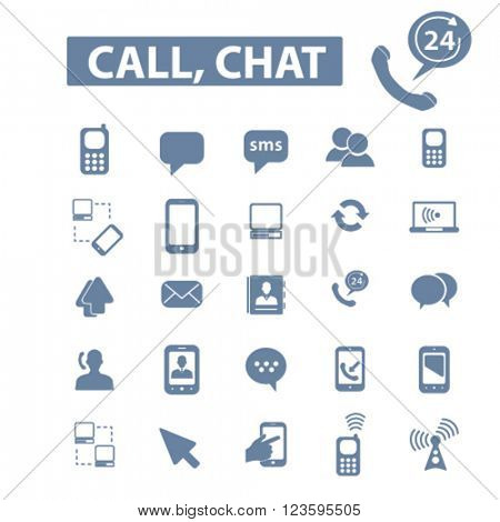 call,chat icons
