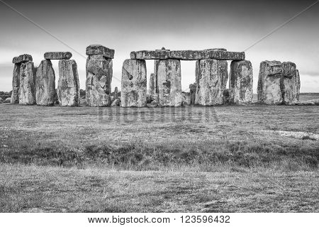 View of the famous Stonehenge, England, UK