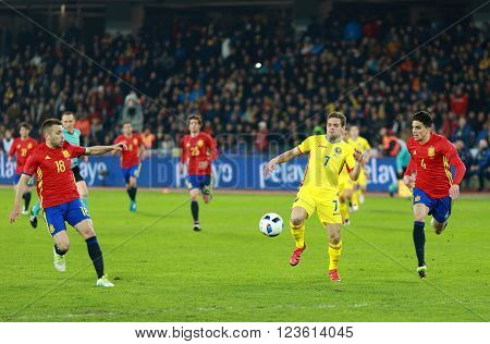 Football Player In Action In The Field