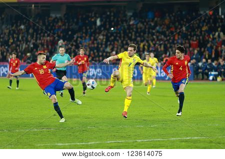 Football Player In Action In The Field