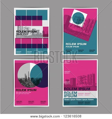 layout design set 4 template abstract background