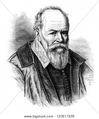 President Jeannin, vintage engraved illustration. Magasin Pittoresque 1876.
