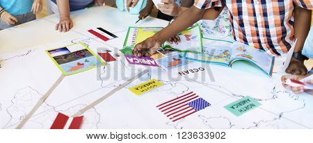 Geography Worldwide Explorer Continent Country Concept