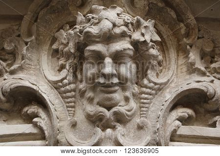 Detail of an old and classical porch in Paris