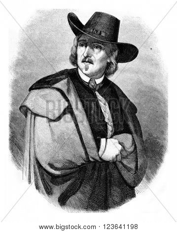 Pradier, vintage engraved illustration. Magasin Pittoresque 1853.
