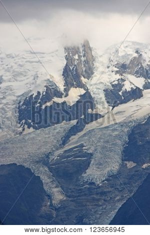 Glacier on Mont Blanc in the French Alps