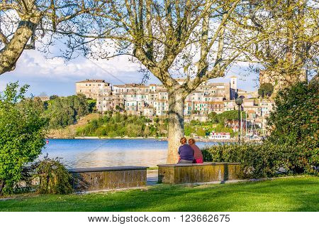 old ladies chat in Capodimonte - Lazio - Italy - Viterbo