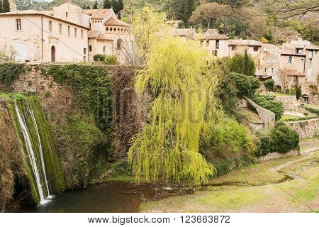 Famous Saint Guilhem le Desert village protected by UNESCO, France