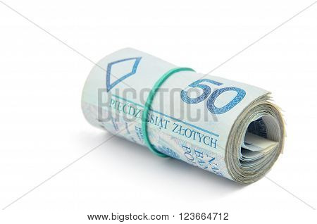Roll Of Polish 50 Pln Banknotes