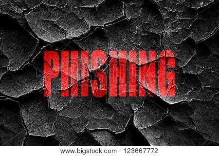 Grunge cracked Phising fraud background with some smooth lines