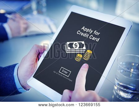Apply for Credit Card Loan Payment Banking Concept