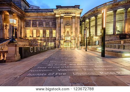 Liverpool central library is world heritage building in Liverpool England.