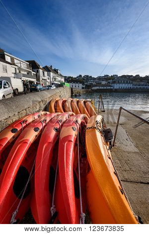 Small fishing village and tourist town of St Mawes in Cornwall South West England.