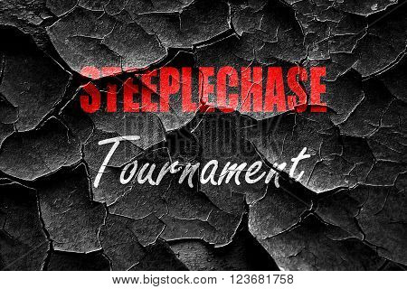 Grunge cracked Steeplechase sign background with some soft smooth lines
