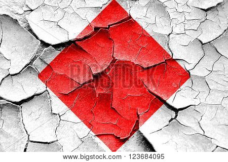 Grunge cracked Signal flag with some soft shades and highlights