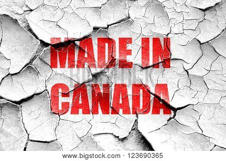 Grunge cracked Made in canada with some soft smooth lines
