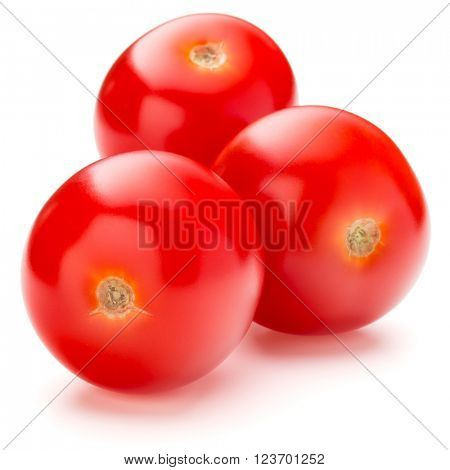 fresh cherry tomato isolated on white background cutout