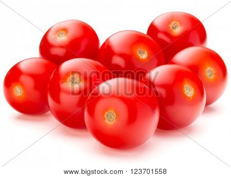 fresh cherry tomato isolated on white background cutout