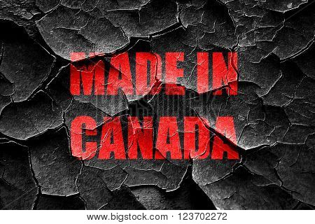 Grunge cracked Made in canada with some soft smooth lines