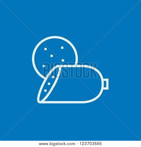 Sliced wurst line icon.