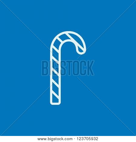 Candy cane line icon.