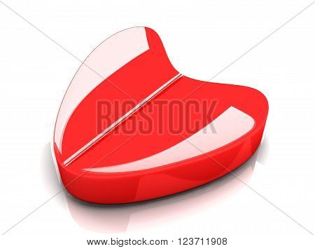 A Love Pill. A 3D rendered Illustration.