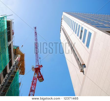 Tower crane and house-building