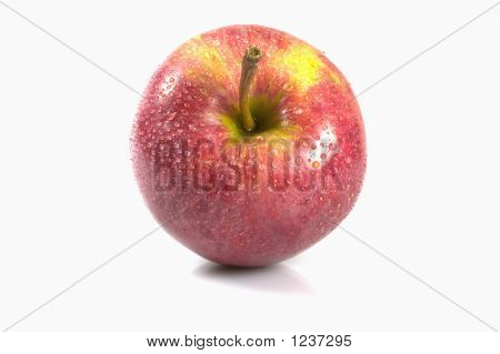 Červené jablko stonek