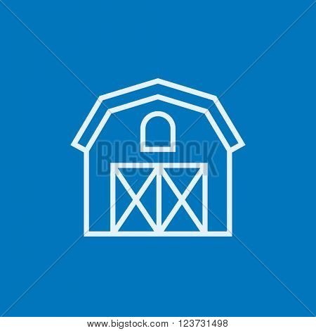 Farm building line icon.