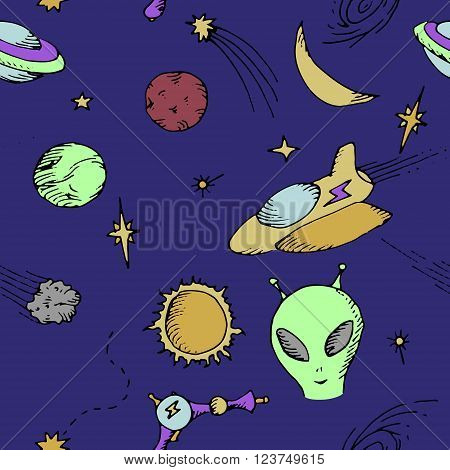 Colorful background. Hand drawn vector stock illustration