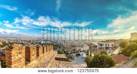 Trigonion Tower In Thessaloniki Greece In A Summer Day