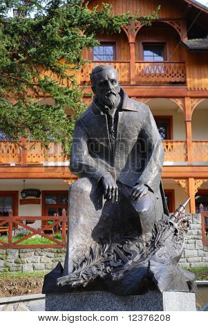 Statue af den største polske forfatter - Henryk Sienkiewicz i Szczawnica, Polen