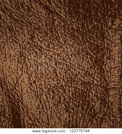 Detailed light brown leather texture background. Vector Illustration. EPS10.