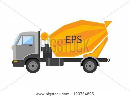Autotruck Tipping lorry Tripper truck vector isolated Tipping lorry. Autotruck vector isolated.Building truck machine. lift cargo vehicle