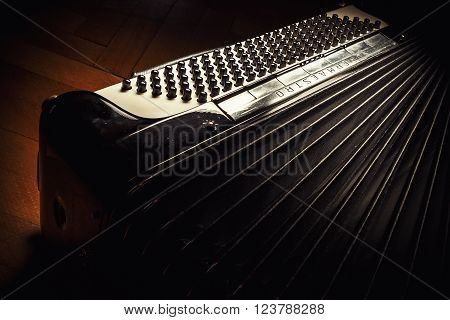 Cacak Serbia - March 23 2016: Famous Italian accordion Mariano Dallape & Figlio model Supermaestro year of production 1964.