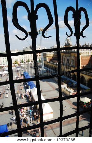 Letecký pohled na Rynek v Krakově, Polsko. Viz více v mém portfoliu.
