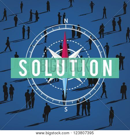 Solution Solving Business Result Progress Concept