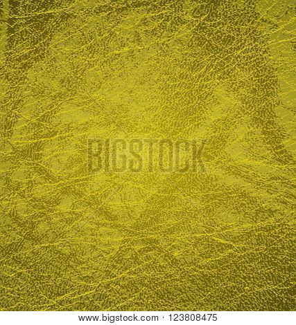 Detailed yellow leather texture background. Vector illustration. EPS 10.