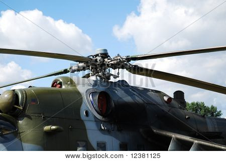 RADOM Polen - 31. AUGUST: Mi-35 Mi-24. International Air demonstrationer AIR SHOW 2009. August 31, 20