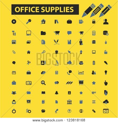 office supplies icons
