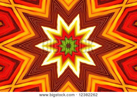 Burst Star giallo e rosso fuoco